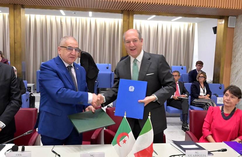 El secretario general del Ministerio de Asuntos Exteriores, Lounes Magramane preside la quinta sesión del Diálogo Estratégico entre Argelia e Italia